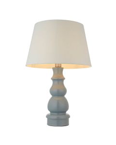 Provence 18 Inch Ivory Tapered Shade Table Lamp With Cici Ceramic Base