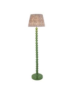 Higgledy And Ripple 40cm Pearl Grey Shade Floor Lamp With Gloss Cotswold Green Base