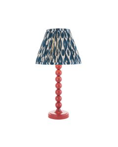 Higgledy And Ikat 25cm Marlin Blue Shade Table Lamp With High Gloss Pink Clay Base