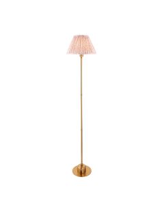 Burley Rechargeable And Leaf 30cm Peachy Keen Shade Floor Lamp In Brushed Aged Brass