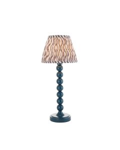 Higgledy And Ripple 20cm Pearl Grey Shade Table Lamp With Gloss Marlin Blue Base