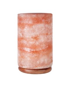 Trexant Cylinder Design Salt Table Lamp In Orange