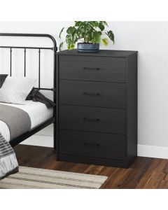 Brez Wooden Chest Of 4 Drawers In Black Oak