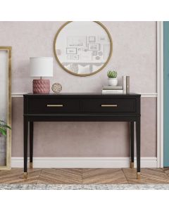 Westerleigh Wooden Console Table With 2 Drawers In Black