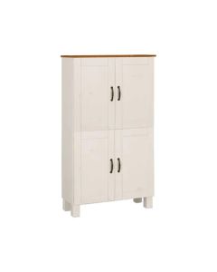 Alby Wooden Bathroom Storage Cabinet With 4 Doors In White