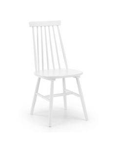 Alassio Wooden Spindle Back Dining Chair In White