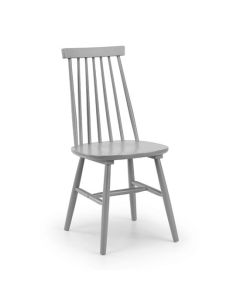 Alassio Wooden Spindle Back Dining Chair In Grey