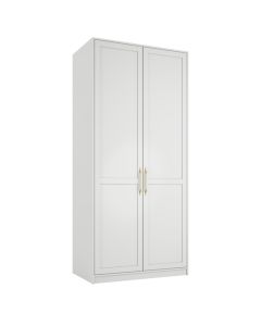 Austen Wooden Wardrobe With 2 Doors In White