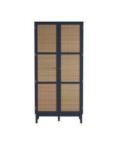 Bordeaux Wooden Wardrobe With 2 Doors In Blue