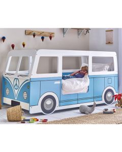 Campervan Wooden Children Bed In Light Blue