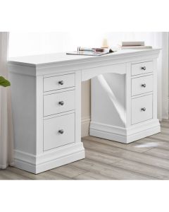 Clermont Dressing Table With 6 Drawers In Surf White