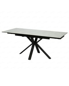 Amari Small Extending Ceramic Dining Table In Grey