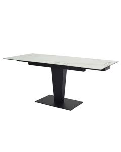 Valentina Extending Ceramic Dining Table In White