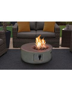 Echo Garden And Patio Gas Fire Pit In Dark Grey Eco-Stone