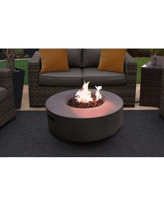 Fusion Garden And Patio Gas Fire Pit In Dark Grey Eco-Stone