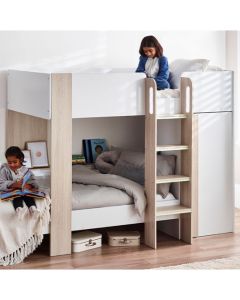 Horizon Wooden Bunk Bed In Pale Wood And White