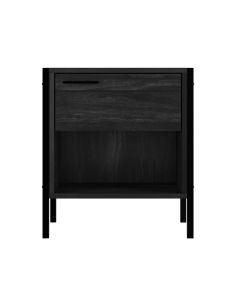 Hoxton Wooden Bedside Cabinet With 1 Drawer In Black