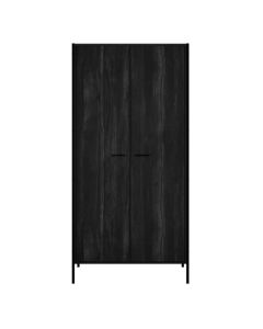 Hoxton Wooden Wardrobe With 2 Doors In Black