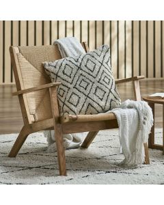 Icaria Wooden Armchair In Oak and Woven