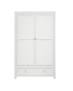 Ives Wooden Wardrobe With 2 Doors In White