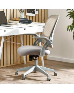 Juno Mesh Fabric Home And Office Chair In Cream