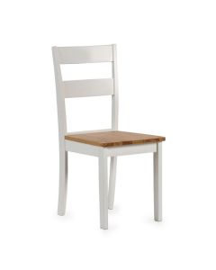 Linwood Wooden Dining Chair In Natural And White