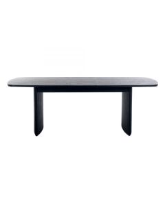 Louis Extending Wooden Fluted Dining Table In Black Ash