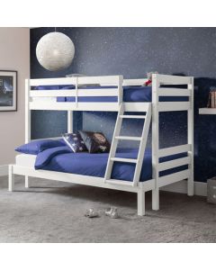 Merlin Wooden Triple Sleeper Bunk Bed In Surf White