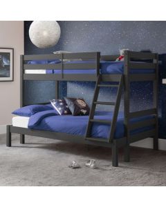 Merlin Wooden Triple Sleeper Bunk Bed In Anthracite