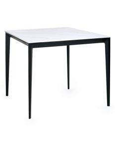 Miami Square Sintered Stone Dining Table In White