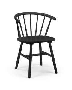 Modena Curved Back Wooden Dining Chair In Black