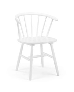 Modena Curved Back Wooden Dining Chair In White