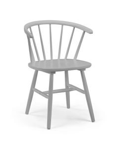 Modena Curved Back Wooden Dining Chair In Grey