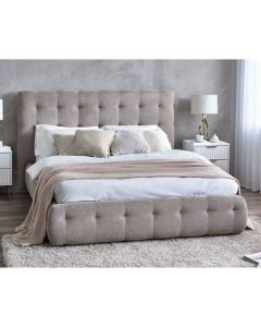 Odette Wooden Double Bed In Light Taupe