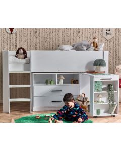 Otis Wooden Midsleeper Bunk Bed In White