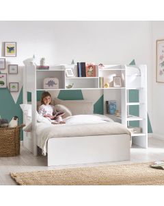 Owen Midsleeper Bunk Bed With Underbed In White