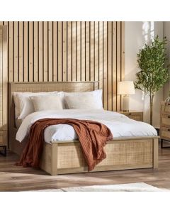 Padstow Wooden Ottoman Double Bed In Oak