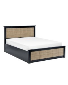 Padstow Wooden Ottoman Double Bed In Black