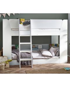 Parsec Wooden Bunk Bed In White