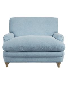 Plumpton Weave Fabric Armchair In Duck Egg Blue