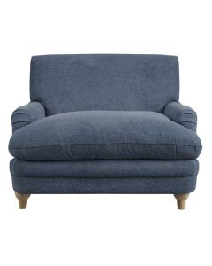 Plumpton Weave Fabric Armchair In Denim Blue