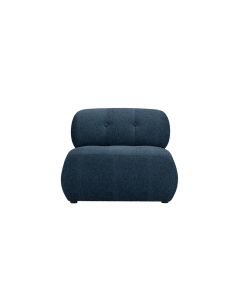 Reese Boucle Fabric Accent Chair In Midnight Blue