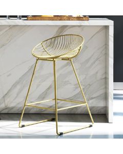 Ellis Metal Bar Chair In Gold