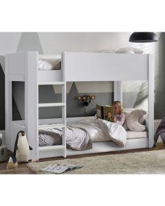 Solomon Wooden Bunk Bed In White