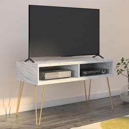 marble effect tv stand