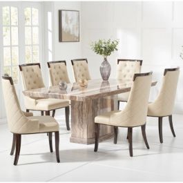 large brown dining table