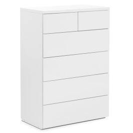 Monaco Chest Of Drawers In White High Gloss With 6 Drawers | Elegant ...