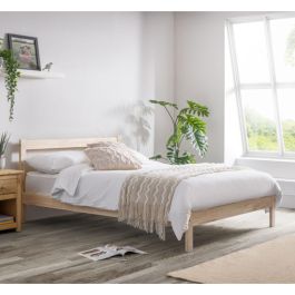 Sami Wooden Double Bed In Unfinished Pine | Elegant Furniture UK