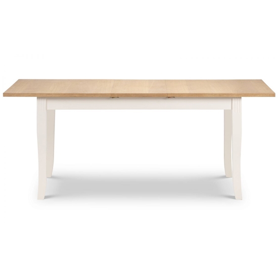 Davenport Extending Wooden Dining Table In Oak And Ivory