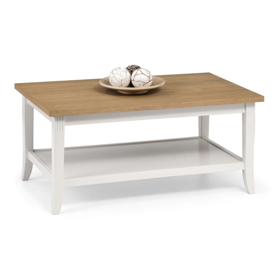 Davenport Rectangular Wooden Coffee Table In Oak